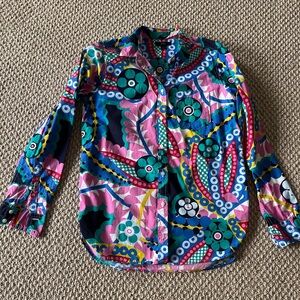 J. Crew Multicolor Floral Button Down Shirt Size 4